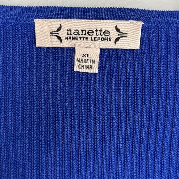 Nanette Lepore Sweater Blue, Cropped, Stud Detail, in Size L,‎ XL  NWT - Picture 12 of 15